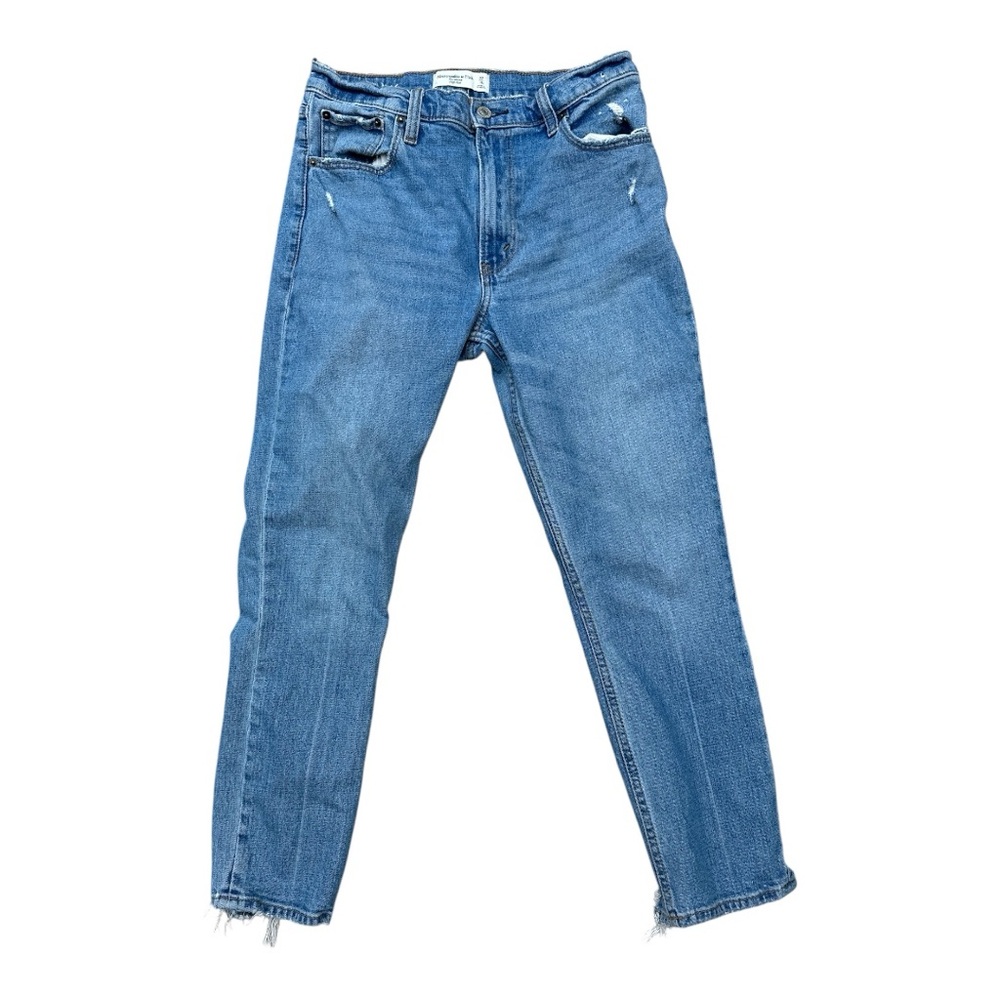 Abercrombie & Fitch Women's The Skinny High Rise Blue Jeans, 4 Short